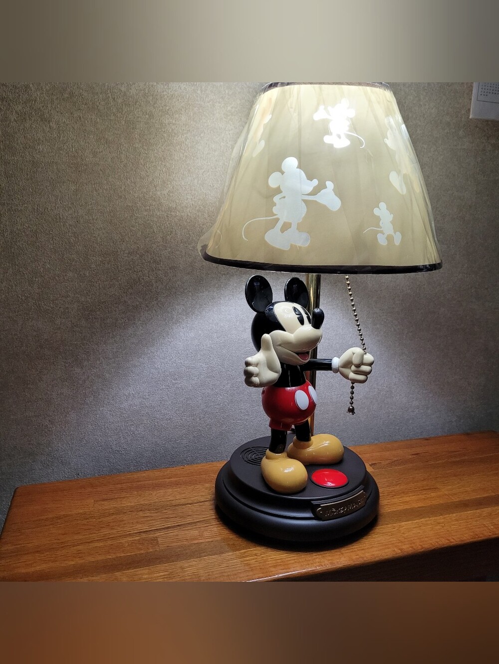 Vintage Disney Mickey Mouse Animated Talking Lamp King America NWT - Picture 12 of 15